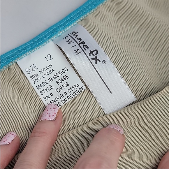 Shape FX NWOT NEW Turquoise Skirted Swim Skirt Bottoms - Picture 3 of 10